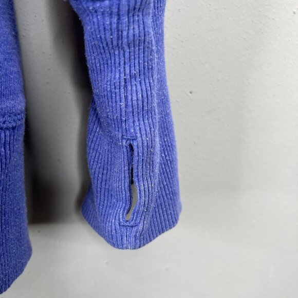 Calvin Klein Performance Sweatshirt M Blue Spellout Logo Cowl Neck Drawstring - Picture 6 of 8